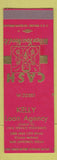 Matchbook Cover - Kelly Loan Agency San Antonio TX SAMPLE
