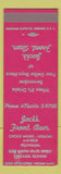 Matchbook Cover - Jack's Front Door Chicago IL SAMPLE
