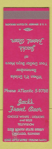 Matchbook Cover - Jack's Front Door Chicago IL SAMPLE