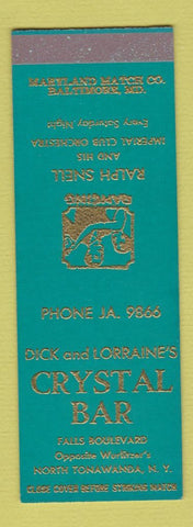 Matchbook Cover - Crystal Bar North Tonawanda NY SAMPLE