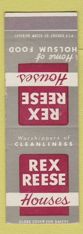 Matchbook Cover - Rex Reese Houses WEAR SAMPLE