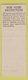 Matchbook Cover - Rex Reese Houses WEAR SAMPLE