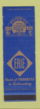 Matchbook Cover - Erie Railroad 1951 WEAR SAMPLE