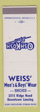 Matchbook Cover - Osh Kosh B'Gosh Weiss' Clothes Lansing MI WEAR SAMPLE
