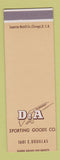 Matchbook Cover - D&A Sporting Goods SAMPLE