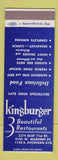 Matchbook Cover - Kingburger Restaurant Kosher Red Hots Chicago? SAMPLE