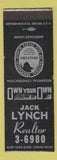 Matchbook Cover - Jack Lynch Real Estate WEAR SAMPLE