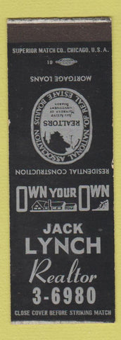 Matchbook Cover - Jack Lynch Real Estate WEAR SAMPLE