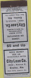 Matchbook Cover - City Loan Co Ensley AL