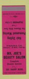 Matchbook Cover - Mr Joe's Beauty Salon SAMPLE