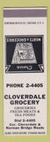 Matchbook Cover - Cloverdale Grocery  SAMPLE