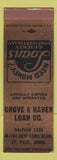 Matchbook Cover - Grove & Hauer Loan St Paul MN #1 SAMPLE