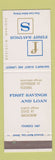 Matchbook Cover - First Savings and Loan Saginaw MI SAMPLE