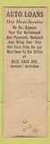 Matchbook Cover - Leo Biggs Auto Bankers Detroit MI SAMPLE