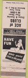 Matchbook Cover - Ace of Clubs Girlie Genoa TX