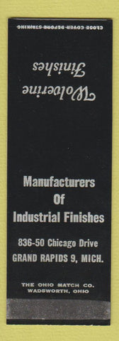 Matchbook Cover - Wolverine Finishes Grand Rapids MI SAMPLE