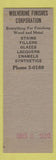 Matchbook Cover - Wolverine Finishes Grand Rapids MI SAMPLE
