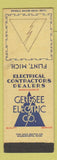 Matchbook Cover - Genesee Electric Flint MI WEAR SAMPLE