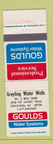 Matchbook Cover - Goulds Water Systems Grayling MI