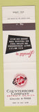 Matchbook Cover - Counterbore Company Detroit MI