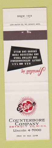 Matchbook Cover - Counterbore Company Detroit MI