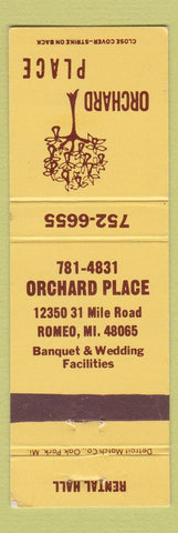 Matchbook Cover - Orchard Place Romeo MI WEAR