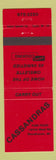 Matchbook Cover - Cassandras Restaurant Woodhaven MI