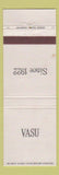 Matchbook Cover - Vasu Funeral Home Royal Oak MI WEAR