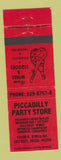 Matchbook Cover - Piccadilly Party Store Detroit MI RED