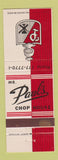Matchbook Cover - Mr Pauls Chop House Roseville MI