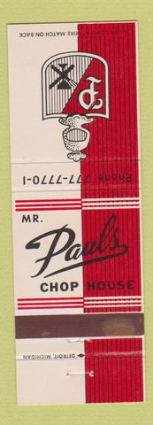 Matchbook Cover - Mr Pauls Chop House Roseville MI