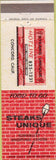 Matchbook Cover - Steaks Unique Concord CA