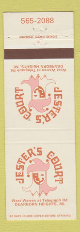 Matchbook Cover - Jester's Court Dearborn Heights MI