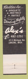 Matchbook Cover - Alex's Lansing MI