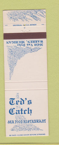 Matchbook Cover - Ted's Catch Seafood Restaurant Warren MI
