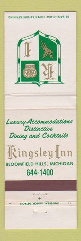 Matchbook Cover - Kingsley Inn Bloomfield Hills MI
