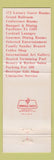Matchbook Cover - Kingsley Inn Bloomfield Hills MI