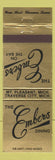 Matchbook Cover - Embers Restaurant Traverse City MI