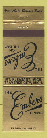 Matchbook Cover - Embers Restaurant Traverse City MI