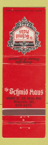 Matchbook Cover - Schmid Haus Warren MI