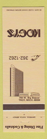 Matchbook Cover - Kogy's Restaurant Troy MI