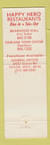 Matchbook Cover - Happy Hero Pizza sandwiches  Ann Arbor Dearborn MI