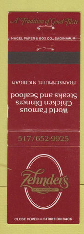 Matchbook Cover - Zehnders of Frankenmuth MI