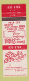 Matchbook Cover - Rick's Restaurant Detroit MI
