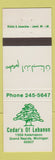 Matchbook Cover - Cedar's of Lebanon Grand Rapids MI