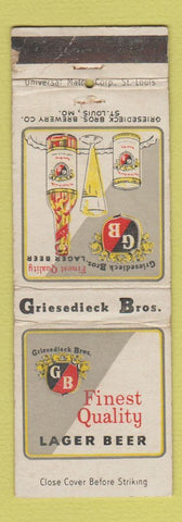 Matchbook Cover - Griesedieck Bros Beer ST Louis MO WEAR
