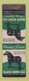 Matchbook Cover - Black Horse Ale Beer feature WORN