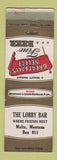 Matchbook Cover - Great Falls Select Beer Lobby Bar Malta MT WORN