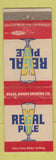 Matchbook Cover - Regal Pale Beer WEAR