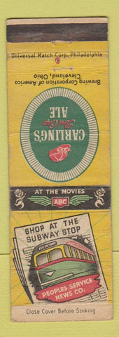 Matchbook Cover - Carling's Red Cap Ale ABC Movies Candy News Stand WEAR